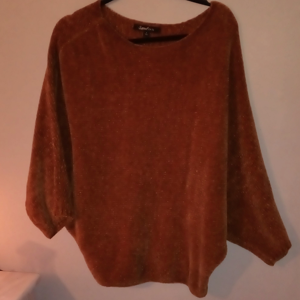 Velour woven women's sweater